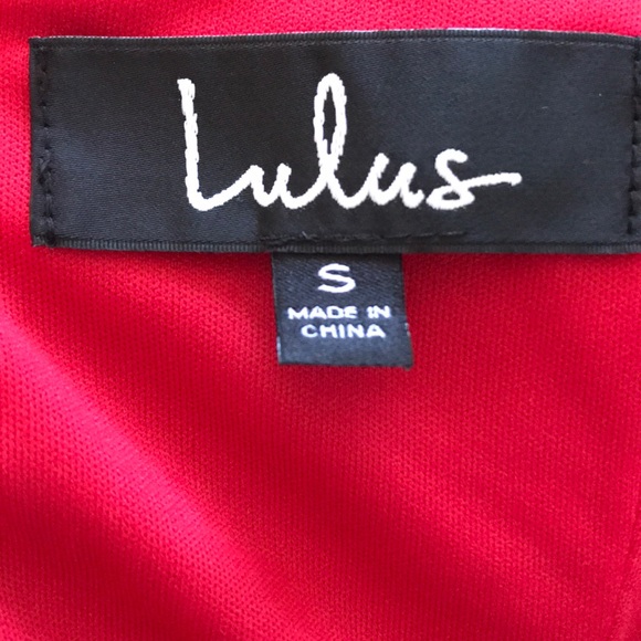 Lulu's Red Ruffled Mini Dress NEVER WORN - Picture 4 of 5